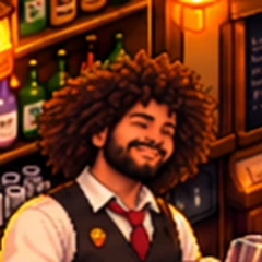 Emir, the friendly bartender in A Very British Day